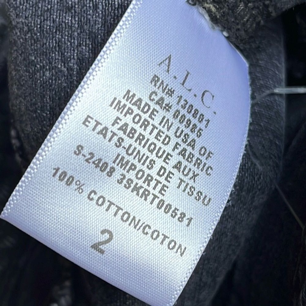 A.L.C Women's Denim Hunter Maxi Skirt size 2 Cotton Washed Black Made in USA NWT - Picture 15 of 16